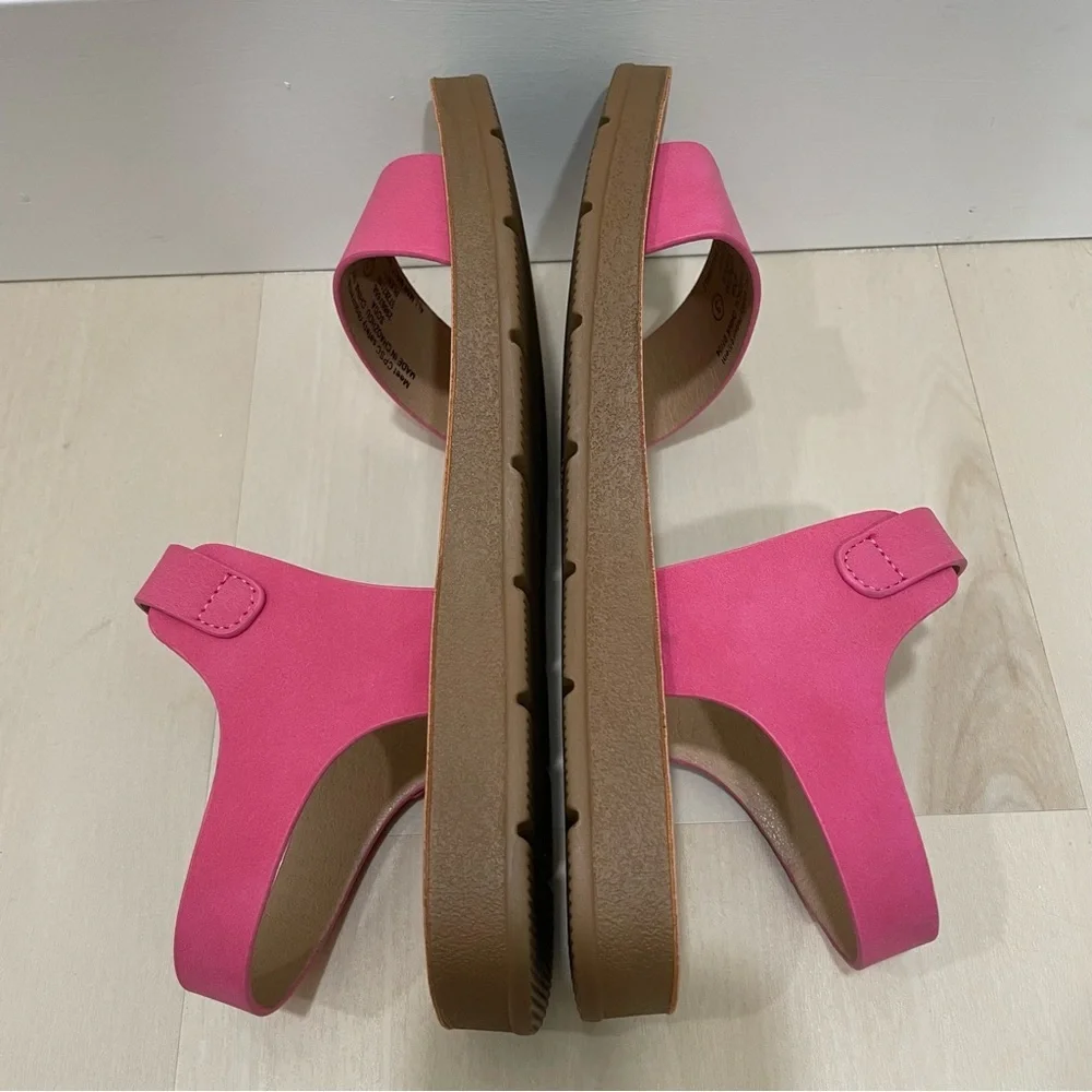 NIB Soda Girls Size 3 or 5 Kids Pink Plenty Ankle Wrap Buckle Sandals